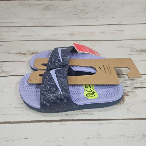Girls Nike Kawa Slide Sandals 11 (Toddler Girl) Purple Black - Picture 3 of 3
